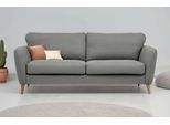 3-Sitzer HOME AFFAIRE "MARSEILLE 3er Sofa 206 cm, Cord, Flachgewebe, Struktur, Webstoff", grau, B:206cm H:88cm T:90cm, 100% Polyester, Sofas, 3-Sitzer, Massivholzbeine Eiche, Landhausstil, Wellenunterfederung