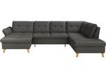 Wohnlandschaft SIT & MORE "Göteborg", grau (anthrazit), B:327cm H:90cm T:226cm, Sofas, Wohnlandschaft, inkl. Sitztiefenverstellung, wahlweise mit Bettfunktion & Bettkasten