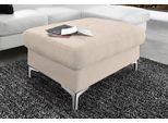 Hocker COTTA "Sammy", beige (creme), B:95cm H:47cm T:64cm, Microfaser Primabelle (100% Polyester);Naturleder;NaturLEDER-Kunstleder;Luxus-Kunstleder, Hocker, Hocker