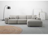 Ecksofa HOME AFFAIRE "Glimminge auch in Breitcord, Feincord, Bouclé + Easy care-Bezug", grau (hellgrau), B:294cm H:71cm T:191cm, 100% Polyester, Sofas, Ecksofa, L-Form, Breite 294, Zierkissen