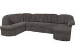 Wohnlandschaft DOMO COLLECTION "Pegnitz, zeitlos&modern, elegante Rückensteppung, Breite 292cm, U-Form", grau (stone), B:292cm H:82cm T:180cm, 95% Polyester, 5% Nylon, Sofas, Wohnlandschaft, wahlweise mit Bettfunktion