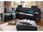 Ecksofa HOME AFFAIRE "Borkum L-Form, B: 249 cm - OTTO. Verlässliche Qualität.", grau (anthrazit), B:249cm H:87cm T:189cm, Struktur (100% Polyester);Luxus-Microfaser ALTARA NUBUCK (100% Polyester);MELROSE (100% Polyester);Luxus-Microfaser Toro (100% Polyester), Sofas, Ecksofa, optional Bettfunktion, Federkern