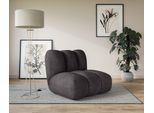 Sessel "Priya Loungesessel, moderne Steppung, auch in Bouclé", grau (anthrazit), B:102,5cm H:83cm T:106,5cm, 100% Polyester, LEGER HOME BY LENA GERCKE, Sessel, Sessel, perfektes Einzelstück, gemütlich und modern, B/T/H: 102,5/106,5/83 cm