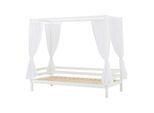 Himmelbett HOPPEKIDS "ECO Dream Kinder/ Prinzessinnenbett 90x200cm, H= 182 cm, Kiefer massiv", weiß, B:208cm H:182cm L:98cm, Betthimmel: 100% Polyester, Betten, Himmelbett, wahlweise mit Gästebett oder Schubkästen