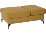 Hocker SIT & MORE "Percy", gelb (mustard), B:114cm H:43cm T:71cm, Hocker, Hocker, Fußhöhe 12 cm, mit Klappfunktion, wahlweise in 2 Fußfarben