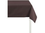 Tischdecke APELT "4362 Rips - Unifarben, schlichtes Design" Gr. 1, braun, Ø:170cm, Baumwolle, Polyester, Tischdecken, Tischdecke, Wasser- und Schmutzabweisend, Waschbar