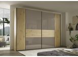 Schwebetürenschrank STAUD "Sonett 321G, Made in Germany", braun (eiche, mocca), B:249cm H:240cm T:68cm, Holzwerkstoff, Schränke, Schwebetürenschrank, mit vier verschiedenen Ausstattungsvarianten