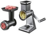 Trommelreibe GEFU "TRANSFORMA", silber, B:13,5cm L:27,5cm T:28,6cm Ø:8,2cm, Edelstahl, Kunststoff, Küchenreiben, Trommelreibe, umfangreiches Set, 20 Jahre Garantie