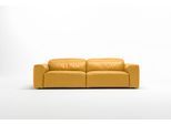 2,5-Sitzer EGOITALIANO "Beverly, Designsofa mit erstklassigem Sitzkomfort und tollen Details", gelb, B:242cm H:95cm T:109cm, Sofas, 2 5-Sitzer, Breite 242 cm, verstellbare Kopfteile