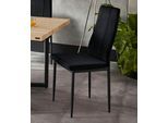 Esszimmerstuhl OTTO HOME "Remus", schwarz (schwarz, schwarz), B:53cm H:97cm T:42cm, Kunstleder;Samtvelours (100% Polyester), Stühle, Esszimmerstuhl, im 1er,2er und 4er Set erhältlich, unterschiedliche Bezugsqualitäten