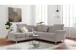 Ecksofa SIT & MORE "Darwin L-Form", grau (elefant), B:249cm T:221cm, Sofas, Ecksofa, inklusive Federkern, wahlweise mit Kopfteilverstellung, Bettfunktion