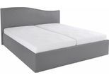 Polsterbett, grau, B:212cm L:210cm, Bezug Bett: Kunstleder;Bonnell-Federkernmatratze: 51% Polypropylen, 39% Polyester und 10% Baumwolle;Kaltschaummatratze: 100% Polyester, Bezug abnehm- und waschbar bis 60C, WESTFALIA SCHLAFKOMFORT, Betten, Polsterbett, inkl. Bettkasten bei Ausführung mit Matratze