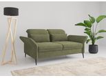 3-Sitzer SIT & MORE "Emely, inkl. Sitztiefenverstellung", grün (hellgrün), B:199cm H:92cm T:123cm, 100% Polyester, Sofas, 3-Sitzer, wahlweise mit Bettfunktion, Kopf- & Armteilverstellung