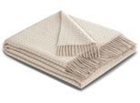 Plaid BIEDERLACK "Vivo", beige, B:130cm L:170cm, Kaschmir, Schurwolle, Wohndecken, Plaid, mit hohem Kaschmiranteil