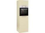 Backofen/Kühlumbauschrank WIHO KÜCHEN "Unna", beige (front und korpus: magnolia), B:60cm H:200cm T:57cm, Schränke, Backofen/Kühlumbauschrank, 60 cm breit