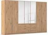Drehtürenschrank OTTO HOME "Kleiderschrank Schrank Garderobe AGORDO mit Dekor- oder Hochglanzfront", braun (eiche artisan), B:315cm H:210cm T:54cm, Holzwerkstoff, Schränke, Drehtürenschrank, mit Außenschubkästen, in 7 Breiten und 2 Höhen MADE IN GERMANY