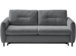 2-Sitzer HOME AFFAIRE "Clevina, Schlafsofa mit Kaltschaummatratze, Breite 176 cm", anthrazit, B:176cm H:84cm T:102cm, 100% Polyester, Sofas, 2-Sitzer, Sofa & Bett in einem – kinderleicht ausklappbar & freistellbar im Raum