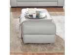 Hocker CALIA ITALIA "Gaia, hochwertiger, edler Lederhocker mit erstklassigem Sitzkomfort", braun (tortora), B:67cm H:44cm T:90cm, Leder SORRENTO - 100% Leder;Leder BULL - 100% Leder, Hocker, Hocker