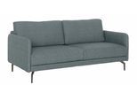 3-Sitzer "CR.450, Designsofa, edles Sofa, Loungesofa, Ledersofa, klares Design", grau (wasserblau, steingrau 044, 72), B:190cm H:85cm T:95cm, NaturLEDER OSKAR (echtes Rindsleder);Chenille COCO (72% Polyester 15% Baumwolle 13% Polyacryl), CREATION BY ROLF BENZ, Sofas, 3-Sitzer, Armlehne sehr schmal, Breite 190 cm, Alugussfuß Umbragrau