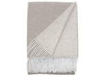 Plaid CASATEX "Duo Lontra", beige, B:130cm L:190cm, Kaschmir, Wolle, Wohndecken, Plaid, elegantes Design