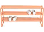 Schuhregal SPINDER DESIGN "REX SR 2 - 100 cm", orange (clay terra), B:100cm H:19cm T:29cm, Stahl, Regale, Schuhregal, Regal aus Stahl, wahlweise Breite 70 cm oder 100 cm