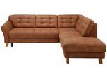 Ecksofa HOME AFFAIRE "Trondheim L-Form", braun (cognac), B:260cm H:89cm T:90cm, Struktur weich ( 97% Polyester, 3% Baumwolle);Luxus-Microfaser ALTARA NUBUCK (100% Polyester);Luxus-Microfaser Lederoptik (100% Polyester), Sofas, Ecksofa, mit Federkern