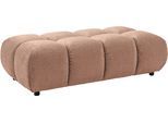Polsterhocker HOME AFFAIRE "Cozy Bubble, mit eleganter Steppung, weich gepolstert, 143x73 cm", rosewood, B:143cm H:41cm T:73cm, 100% Polyester, Hocker, Polsterhocker, passend zum Sofa und dem drehbaren Sessel der Graceland-Serie