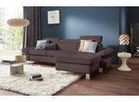 Ecksofa EXXPO - SOFA FASHION "Fiji, hochwertige Detailverarbeitung, Breite 292cm, L-Form", braun, B:292cm H:98cm T:167cm, Luxus-Kunstleder;Webstoff (100% Polyester);Webvelours (100% Polyester), Sofas, Ecksofa, bequem durch Kopf- und Armteilverstellung, wahlweise mit Bettfunktion