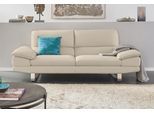 3-Sitzer CALIA ITALIA "Dave, Sitzkomfort der Extraklasse, tolle Details", grau (fango), B:221cm H:87cm T:97cm, Leder SORRRENTO - 100% Leder;Leder BULL- 100% Leder, Sofas, 3-Sitzer, Designsofa auf Kufenfuß, in zwei Lederqualitäten