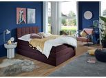 Boxspringbett HOME AFFAIRE "Fornoli", braun, B:120cm L:210cm, Komplettbetten, Boxspringbett, inkl. Topper und Bettkasten, H3 in zwei Matratzenarten
