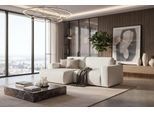Schlafsofa HOME AFFAIRE "Noord Schlafecksofa, Breite 250 cm", cream, B:250cm H:82cm T:143cm, 100% PES, Sofas, Schlafsofa, Cord, Struktur, Webstoff, mit Wellenunterfederung, Massivholzrahmen