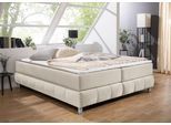 Boxspringbett HOME AFFAIRE "Salo", beige, B:206cm L:226cm, Komplettbetten, Boxspringbett, Ohne Kopfteil, inkl. Topper, auch in Überlänge 220 cm