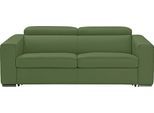 2,5-Sitzer EGOITALIANO "Cabiria, Design und super Sitzkomfort", grün, B:226cm H:97cm T:103cm, Sofas, 2 5-Sitzer, inkl. manuell verstellbarer Kopfstützen, mit Metallfüßen