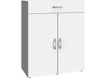 Kombikommode WIMEX "Multiraumkonzept Schrank Garderobe Sideboard", weiß, B:80cm H:98cm T:40cm, Holzwerkstoff, Sideboards, Kombikommode, Kommode Schlafzimmer Breite 80cm