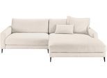 Ecksofa HOME AFFAIRE "Downtown, B/T/H: 272/190/84 cm L-Form", beige (creme), B:272cm H:84cm T:190cm, 100% Polyester, Sofas, Ecksofa, weicher Sitzkomfort auch in Cord und Bouclé, incl. Zierkissen