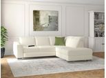 Ecksofa SIT & MORE "Dundee L-Form", beige (creme), B:263cm H:86cm T:219cm, Sofas, Ecksofa, mit Federkern und Edelstahlfüßen, wahlweise mit Kopfteilverstellung