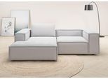 Ecksofa HOME AFFAIRE "Watertown, kompakte L-Form, 246 cm breite für kleinere Räume", grau (light, grau), B:246cm H:68cm T:171cm, 94% Polyester, 6% Nylon, Sofas, Ecksofa, modernes Ecksofa mit Feincordbezug, platzsparend & bequem