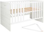 Kinderbett ARTHUR BERNDT "Kinderbett »Lavea« 70 x 140 cm", weiß (weiß, oak, nachbildung, weiß, oak, nachbildung, weiß, oak, nachbildung), B:76cm H:84cm L:143cm, Betten, Kinderbett