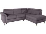 Ecksofa SIT & MORE "Arngast L-Form", grau (dunkelgrau), B:245cm H:84cm T:194cm, Sofas, Ecksofa, inklusive Kopfteilverstellung und Federkern