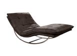 Relaxliege W.SCHILLIG "daily dreams", braun (mocca s37), B:95cm H:85cm T:169cm, Stoff S37 (100% Polyester), Sofas, Relaxliege, in Waffelkissen-Optik, Schaukelgestell Chrom glänzend, in 2 Breiten