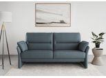 2,5-Sitzer DOMO COLLECTION "Pina, schmale Armlehnen, mit Federkern, kompakt & elegant", blau (petrol), B:199cm H:95cm T:88cm, 100% Polyester, Sofas, 2 5-Sitzer, Hoher Sitzkomfort, Luxus-Microfaser Lederoptik, petrol, Breite 199 cm