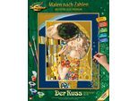 Malen nach Zahlen SCHIPPER "Meisterklasse Premium - Der Kuss nach Gustav Klimt (1862 - 1918)", bunt, Malvorlagen, KinderB:40cm H:50cm, Malen nach Zahlen, Made in Germany, B:40cm H:50cm