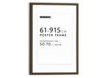 Bilderrahmen REINDERS "Bilderrahmen Poster 61x91,5 oder 50x70", braun (walnuß), B:64,5cm H:95cm T:2cm, Bilderrahmen, Bilderrahmen, Wohnzimmer - Walnuß - MDF - 64,5x95 cm