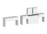 Sitzgruppe HOME AFFAIRE "Praktika", weiß (weiß hochglanz), B:290cm H:45cm T:25cm, Sitzmöbel-Sets, Sitzgruppe, Je Bank ausziehbar bis 290 cm