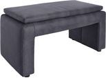 Polsterhocker EXXPO - SOFA FASHION, grau, B:100cm H:51cm T:52cm, Strukturstoff (88%Polyester, 12% Nylon);Luxus-Microfaser (Zusammensetzung: 10% Baumwolle, 90% Polyester), Hocker, Polsterhocker, Breite 100 cm