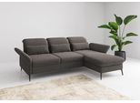 Ecksofa SIT & MORE "Emely, inkl. Sitztiefenverstellung", grau (fango), B:264cm H:92cm T:198cm, 100% Polyester, Sofas, Ecksofa, wahlweise mit Bettfunktion,Bettkasten,Kopf- & Armteilverstellung