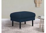 Hocker HOME AFFAIRE "Lillibeth Polsterhocker, Sitzhocker, Maße B/T/H: 64/50/48 cm", blau (nachtblau), B:64cm H:48cm T:50cm, 100% Polyester, Hocker, Hocker, passend zur Serie "Lillibeth", auch in Cord und Samtoptik