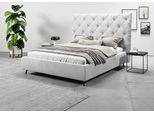 Polsterbett HOME AFFAIRE "Maxime, in 4 Breiten bis 200cm, auch in Leder", grau, B:196cm H:105cm L:234cm, 94% Polyester, 6% Nylon, Betten, Polsterbett, Kopfteilhöhe 143 cm, belastbar bis 280 kg, auch in Überlänge 220cm