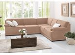 Ecksofa HOME AFFAIRE "Telos mit Boxspring Unterfederung für hohen Komfort, L-Form", braun (café), B:259cm H:80cm T:289cm, Chenille (100% Polyester);Microfaser-PRIMABELLE (100% Polyester);dicke Luxus-Microfaser in Lederoptik (100% Polyester), Sofas, Ecksofa, mit Boxspring-Federung für tollen Sitzkomfort. Zeitlos und komfortabel