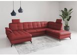 Wohnlandschaft SIT & MORE "Zora", feuerrot, T:212cm, Sofas, Wohnlandschaft